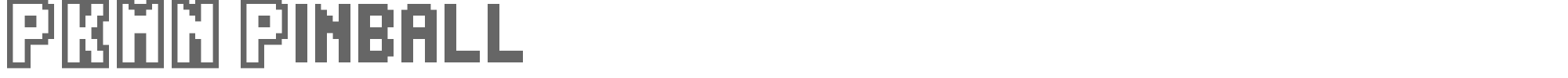 Sample characters PKMN Pinball Font