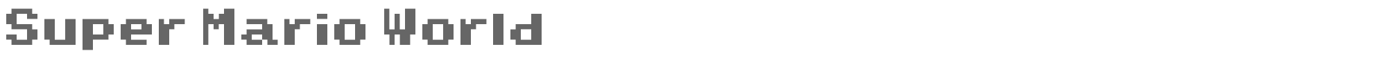 Sample characters Super Mario World Font