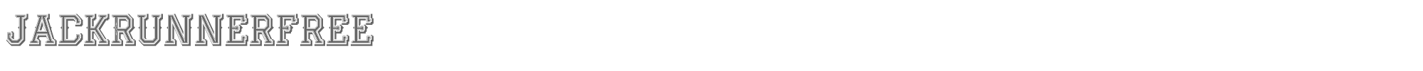 Sample characters Jack Runner Font