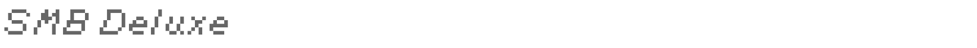 Sample characters SMB Deluxe Font