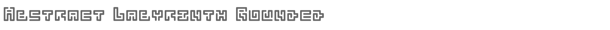 Abstract Labyrinth Rounded AbstractLabyrinthRounded.otf font preview