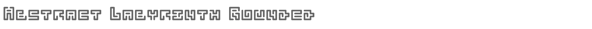 Abstract Labyrinth Rounded AbstractLabyrinthRounded.ttf font preview