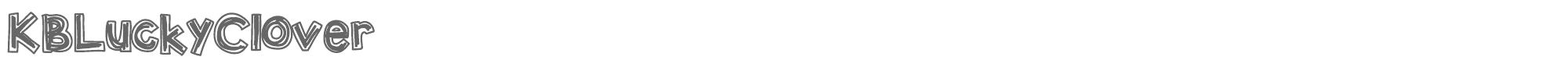 KB Lucky Clover KBLuckyClover.ttf font preview