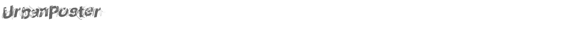 Urban Poster UrbanPoster.ttf font preview