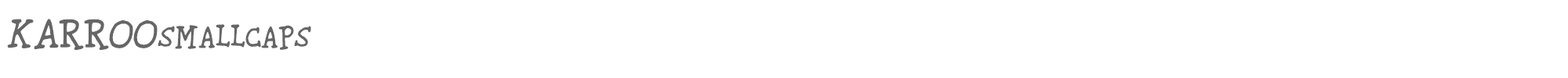 Sample characters Karroo Smallcaps Font