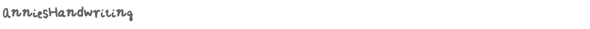 Sample characters Annies Handwriting Font