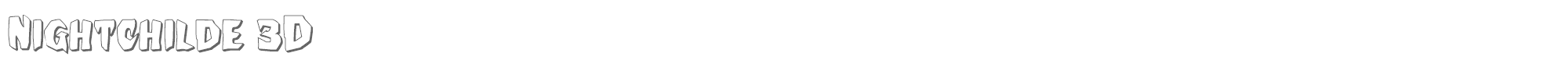 Nightchilde nightchilde3d.ttf font preview