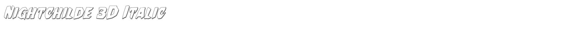 Nightchilde nightchilde3dital.ttf font preview