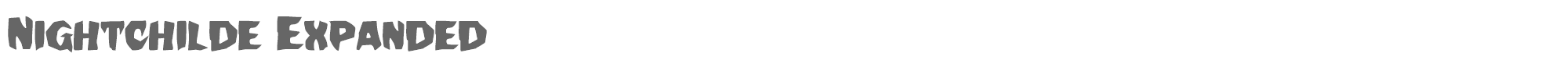 Nightchilde nightchildeexpand.ttf font preview