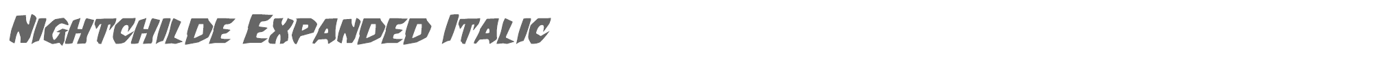 Nightchilde nightchildeexpandital.ttf font preview