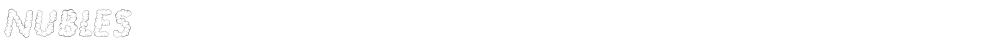 Sample characters Nubles Font