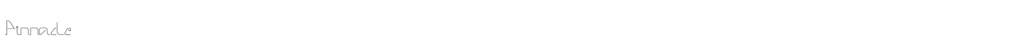 Sample characters Pinnacle Font