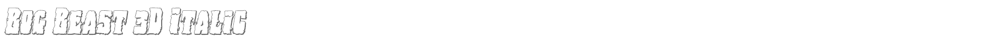 Bog Beast bogbeast3dital.ttf font preview