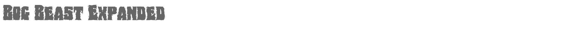 Bog Beast bogbeastexpand.ttf font preview