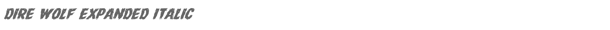 Dire Wolf direwolfexpandital.ttf font preview