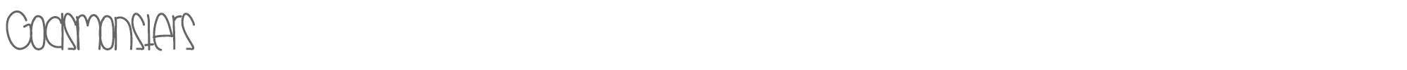 Sample characters Gods Monsters Font