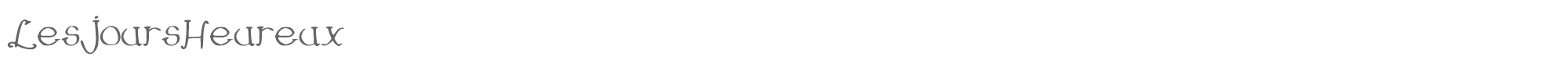 Sample characters Les Jours Heureux Font