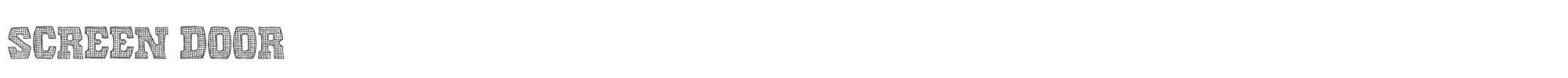Sample characters Screen Door Font