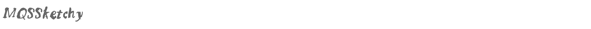 Sample characters MQS Sketchy Font