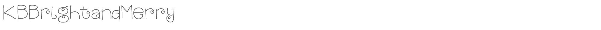 KB Bright and Merry KBBrightandMerry.ttf font preview