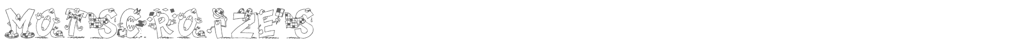 Sample characters Motscroizes Font