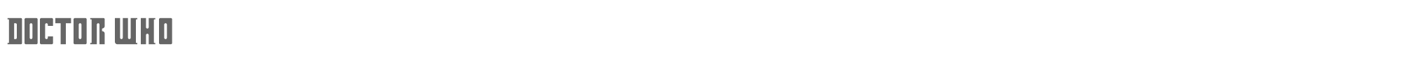 Sample characters Doctor Who Font