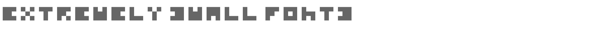 Sample characters Extremely Small Fonts Font
