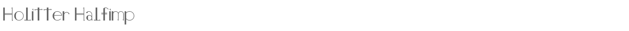 Holitter Halfimp Holitter_Halfimp.ttf font preview
