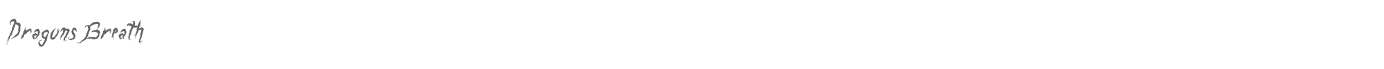 Sample characters Dragons Breath Font
