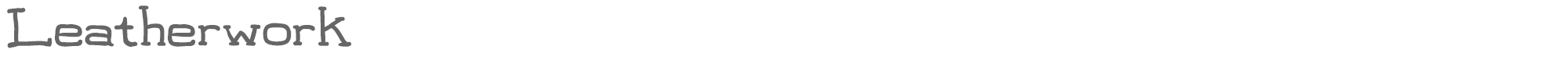 Sample characters Leatherwork Font