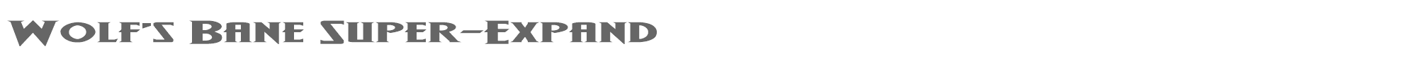 Sample characters Wolf's Bane Super-Expanded Font