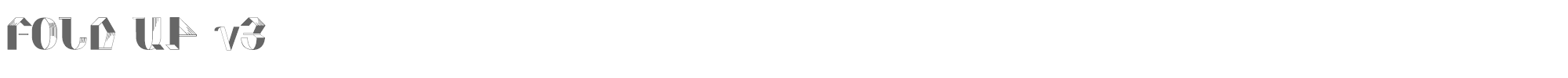 Fold Up FOLDUP-v3.otf font preview