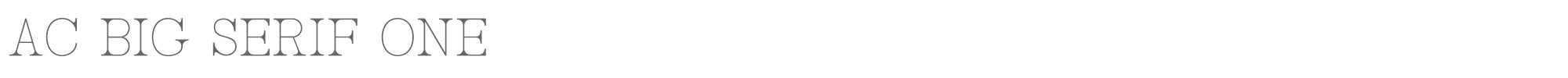 Sample characters AC Big Serif Font