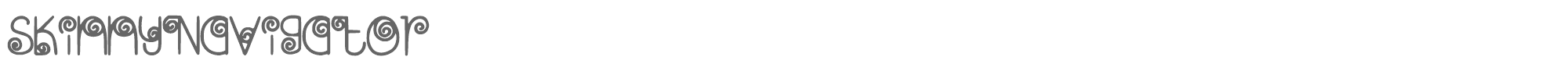 Sample characters Skinny Navigator Font