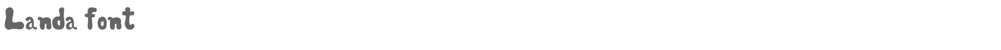 Sample characters Landa Font