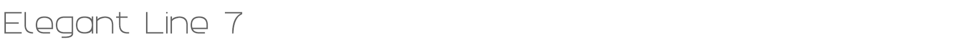 Sample characters Elegant Line 7 Font