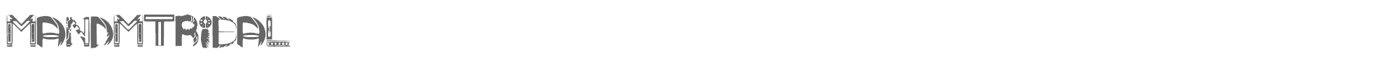 Sample characters Mandmtribal Font