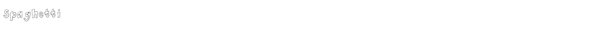 Sample characters Spaghetti Font