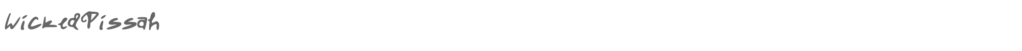 Sample characters Wicked Pissah Font