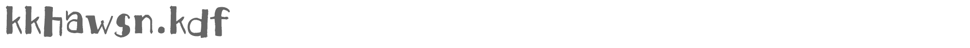 Kkhawsn Kdf kkhawsn.kdf.ttf font preview