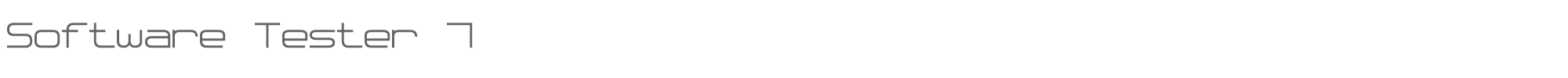Software Tester 7 software_tester_7.ttf font preview