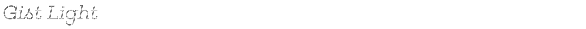 Sample characters Gist Font