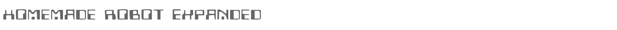 Homemade Robot Homev2e.ttf font preview