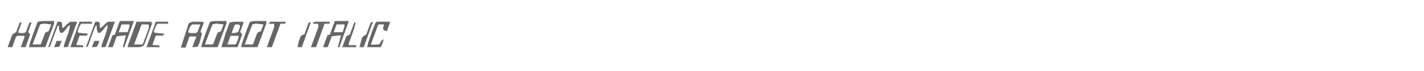 Homemade Robot Homev2i.ttf font preview