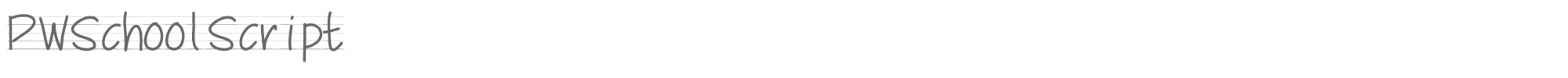 PW School Script PWSchoolScript.ttf font preview