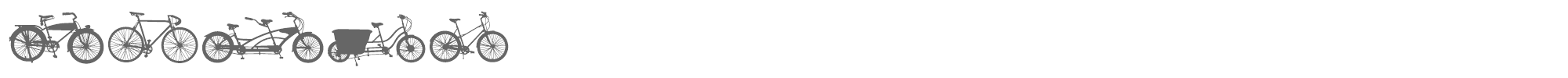 Sample characters Bikes Font