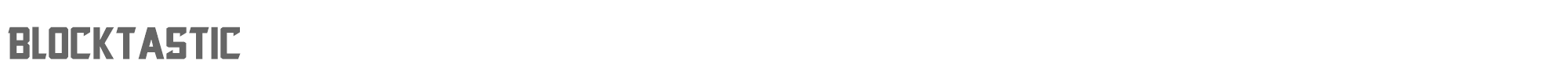 Sample characters Blocktastic Font
