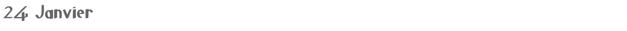 Sample characters 24 Janvier Font
