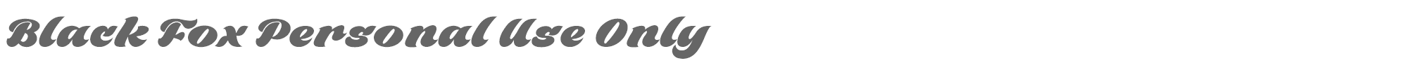 Sample characters Black Fox Font