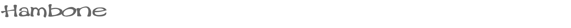 Sample characters Hambone Font